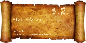 Vizi Róza névjegykártya